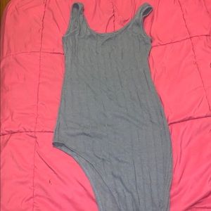 Blue dress with slit